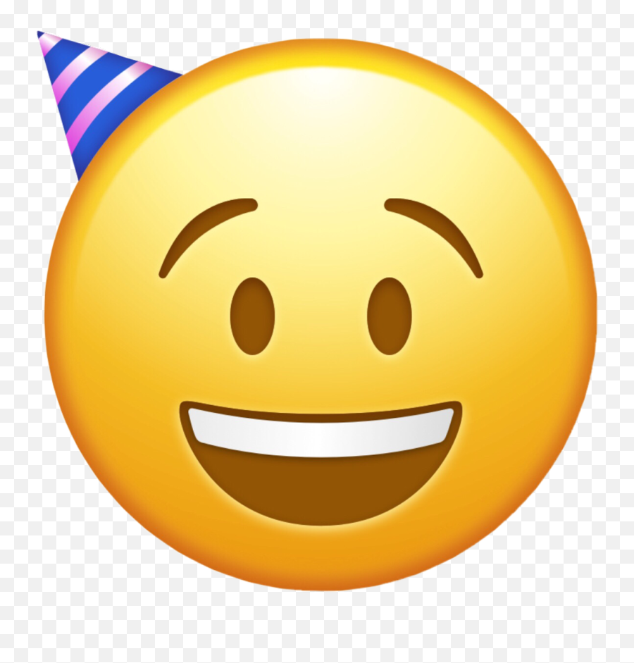 Emoji Party Happy Smile Laugh Partyhat Freetoedit - Smiley,Party Hat Emoji