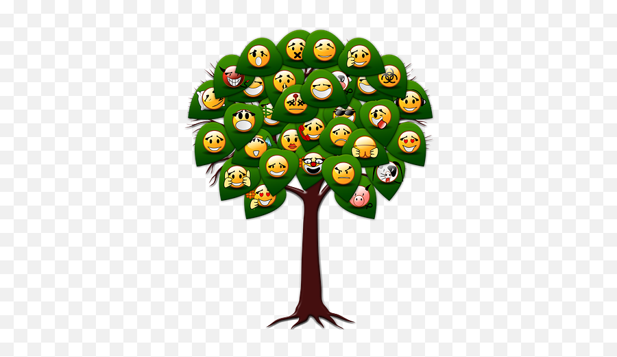 Emoji Tree Sticker - Emotions Tree,Emoji Tree