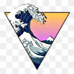Asthetic Sticker Hipster Astheticvibes - Great Wave Aesthetic Sticker Emoji,Ocean Wave Emoji