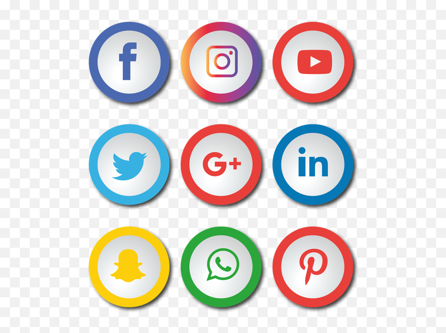 Social Media Icons Set Logo Vector - Social Media Logos Transparent Emoji,Messenger Emoji Effects