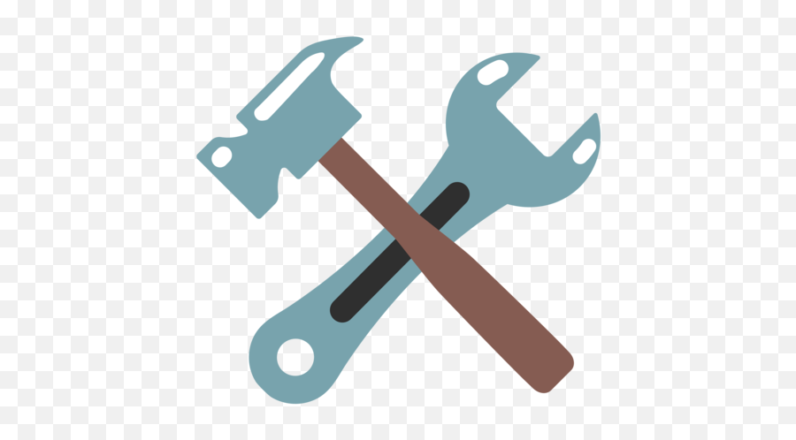 Hammer And Wrench Emoji - Tool Emoji Png,Wrench Emoji - free ...