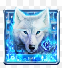 Blue Fire Wolf Keyboard Theme - Anime Blue Flame Wolf Emoji,Wolf Emojis