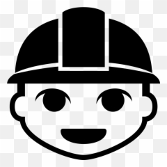 Emojione Bw 1f477 - Police Black And White