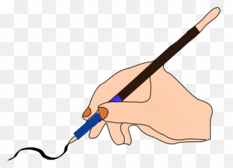 Pen Ink Hand Hold Writing - Write Clip Art Emoji,Ink Pen Emoji
