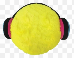 Iscream Headphones Emoji Furry Embroidered Plush Pillow -