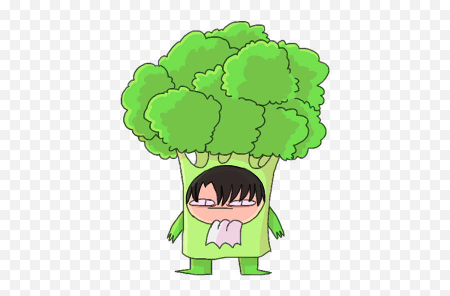 Sad Clipart Broccoli Sad Broccoli - Attack On Titan Wowza Wowzers Emoji,Broccoli Emoticon
