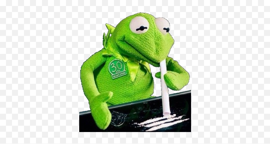 Kermitcoke - Depressed Muppet Emoji,Snorting Emoji