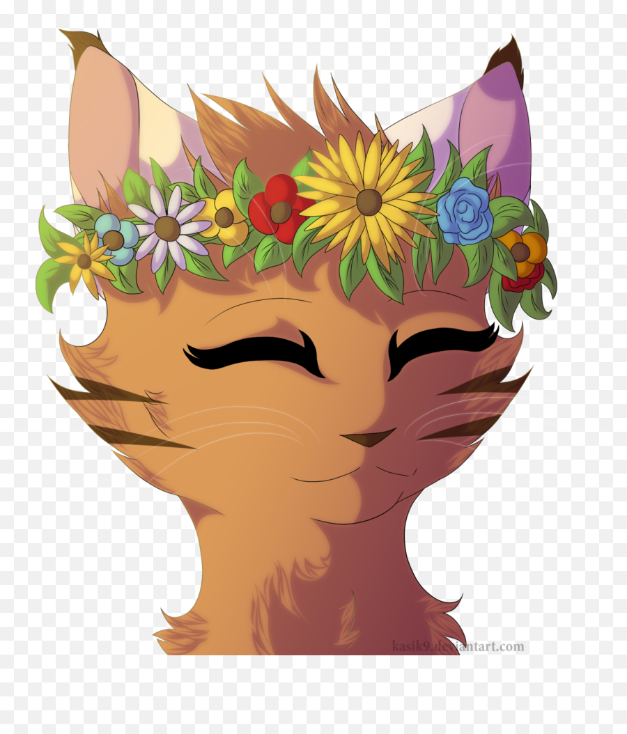 Flower Crown Drawing Tumblr - Cat Flower Crown Art Emoji,Flower Girl Emoji