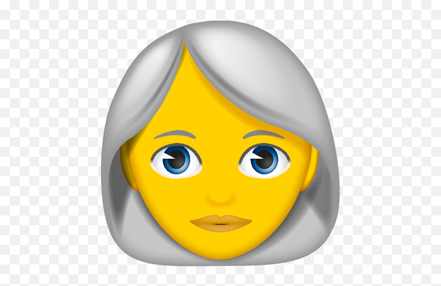 White Hair - Emoji Woman Grey Hair,Free Adult Emojis