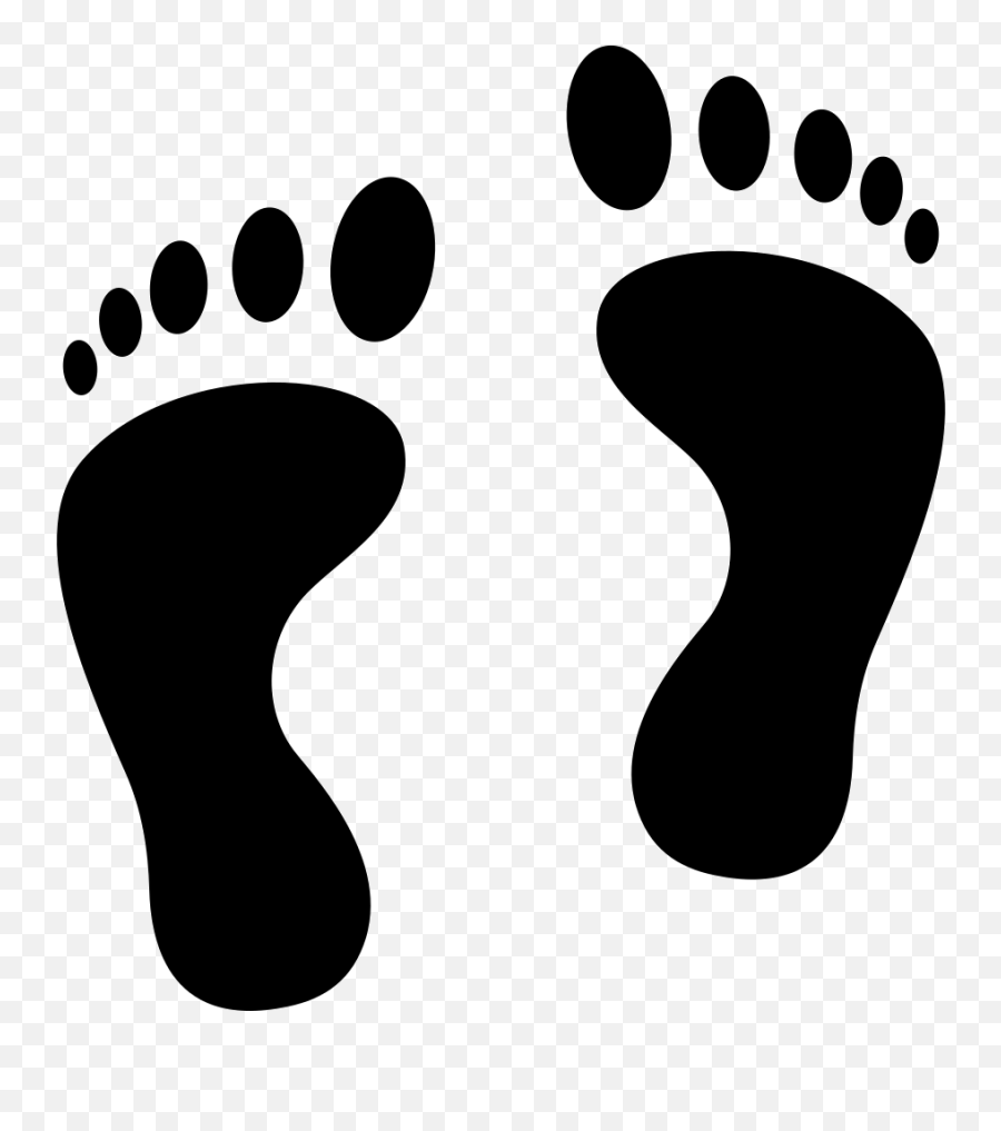 Footprints Clipart Simple Footprints Simple Transparent - Footprint Silhouette Emoji,Footprint Emoji