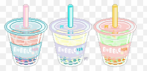 Bubbletea Bubble Tea Kawaii Pastelaeathetic Pastel Aest - Frozen Dessert Emoji,Bubble Tea Emoji
