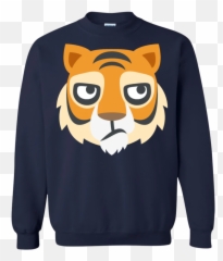 Bored Tiger Face Emoji Sweatshirt - Eeyore Christmas Sweater,Tiger Emoji