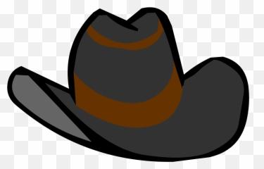 Black Cowboy Hat - Transparent Clipart Emoji