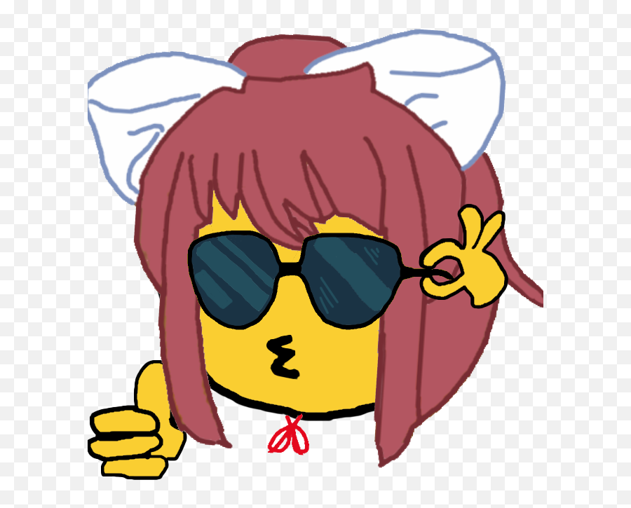 The Cooler Monika Emoji In 2020 Literature Club - Bonk Emoji Transparent Ong,Pikachu Emoji