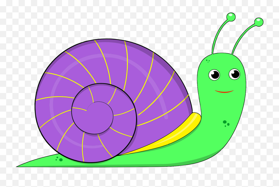 Green Snail With Purple Shell Clipart - Snail Cipart Emoji,Slug Emoji