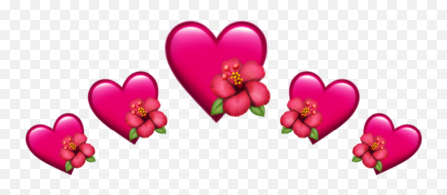 Crown Heart Emoji Fire Sticker,Double Pink Heart Emoji