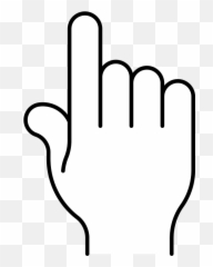 Hand Finger Pointing - Cursor White Png Emoji