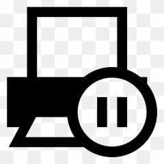 Pause Printer Comments - Icon Buku Album Png Emoji