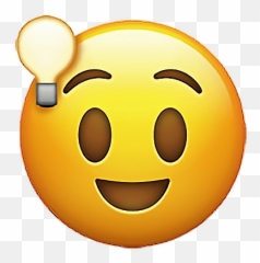 Emoji Emojisticker Sticker Stickers - Smiley,Light Bulb Emoticon