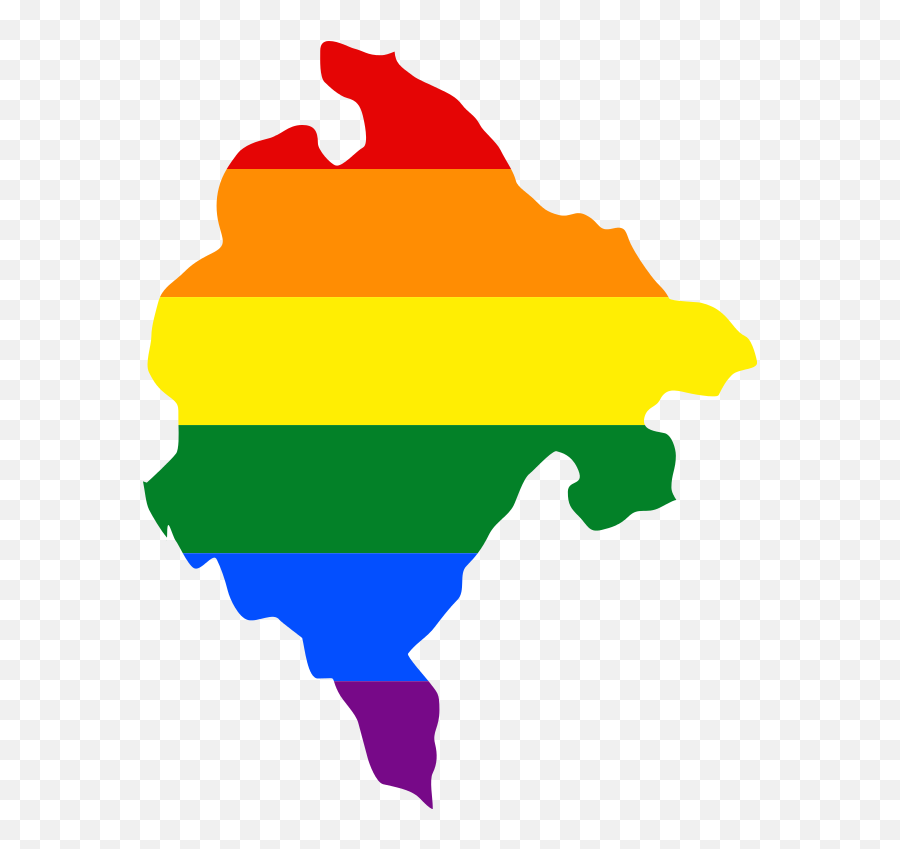 Lgbt Flag Map Of Montenegro - Montenegro Flag Map Emoji,Montenegrin Flag Emoji