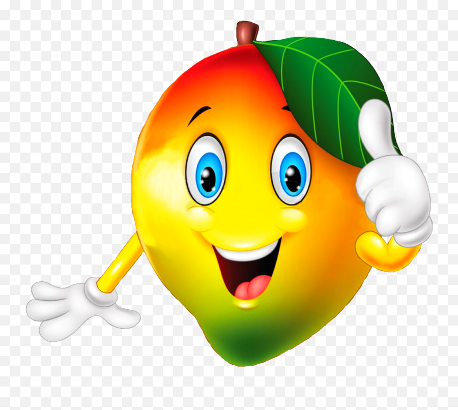 Mango Mague Manju Aam Obst Frucht Fruit - Cartoon Mango Clipart Emoji,Mango Emoticon