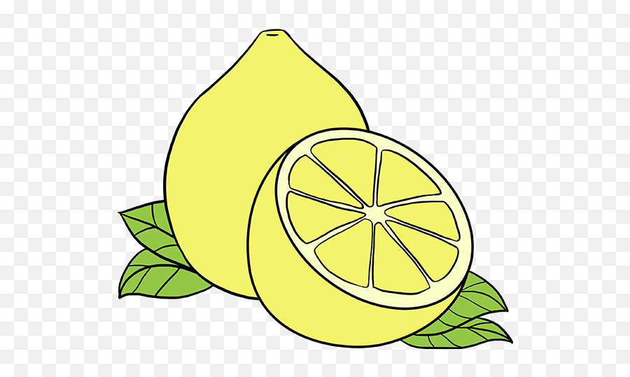 How To Draw A Lemon - Really Easy Drawing Tutorial Lemon Drawing Emoji,Lemon Emoji