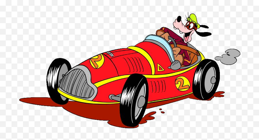 Mickey Clipart Race Car Mickey Race - Gif Transparent Roller Coaster Car Emoji,Race Car Emoji