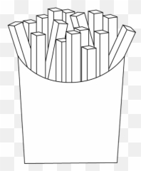 Black And White French Fries - Clipart Emoji