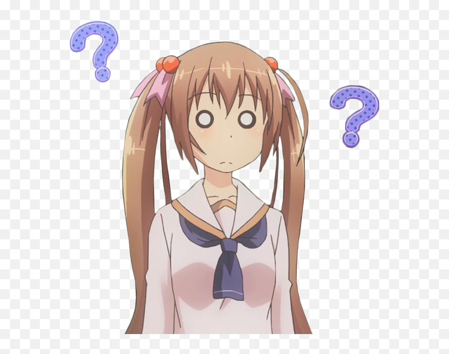 Anime Girl Confused Png - Confused Looking Anime Girls With Confused Anime Girl Png Emoji,Thicc Thinking Emoji