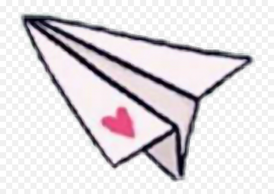 Love Cute Airplane Plane Paper Paperplane Heart - Drawing Emoji,Plane And Paper Emoji