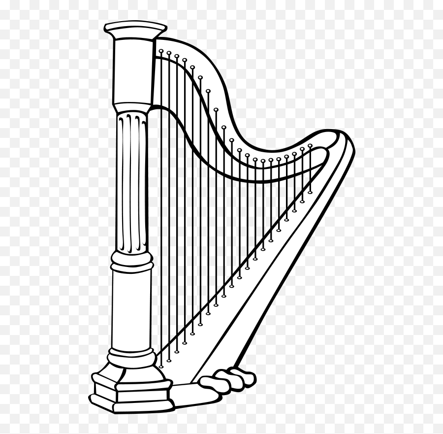 Harp Clipart - Harp Clipart Black And White Emoji,Harp Emoji