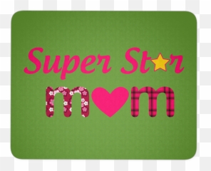 Super Star Mom Mouse Pad Computer - Heart Emoji,Superstar Emoji