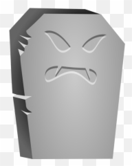 Vector Image Of Angry Halloween Tombstone - Graphics Emoji