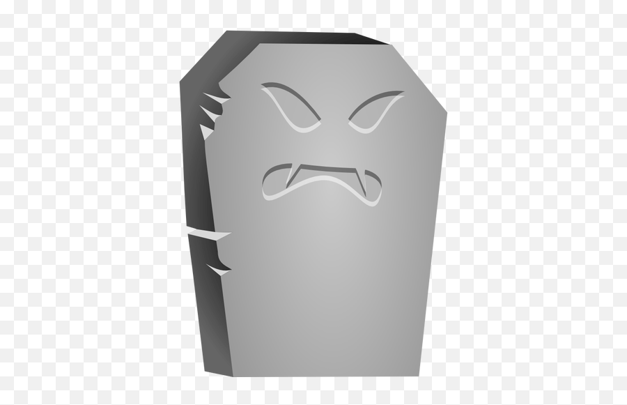 Vector Image Of Angry Halloween Tombstone - Vector Graphics Emoji,Creepy Emoticon