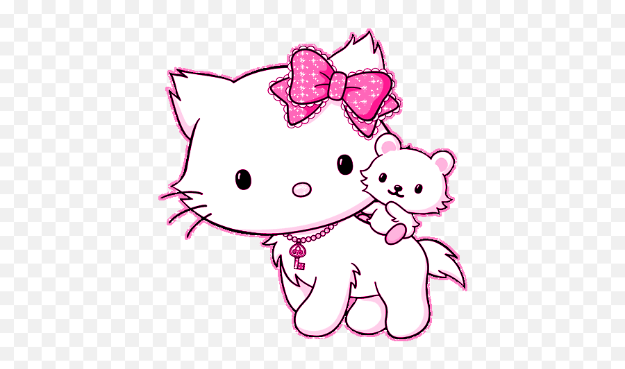 Hello Kitty Glitter Gifs Picgifscom - Cute Hello Kitty Sparkle Emoji,Kitty Emoticons