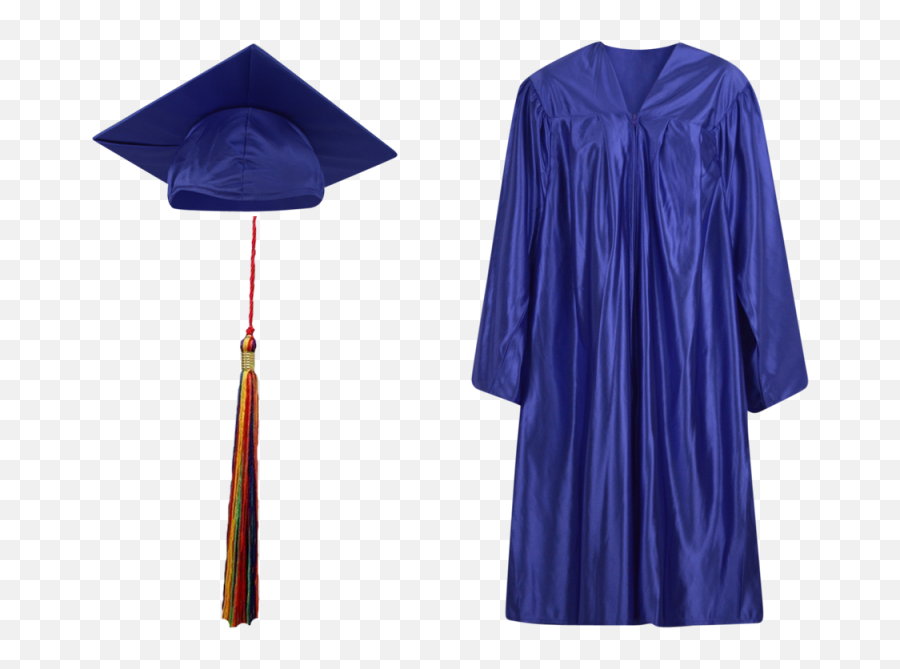 Preschool And Kindergarten Graduation Shiny Gown Cap Tassel - Navy Blue Cap N Gown Emoji,Graduation Cap Emoji
