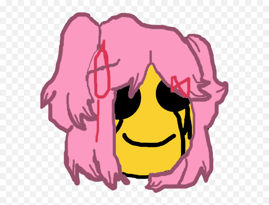 Eyeless Natsuki Emoji She Saw Some - Shy Fingers Emoji,Saw Emoji