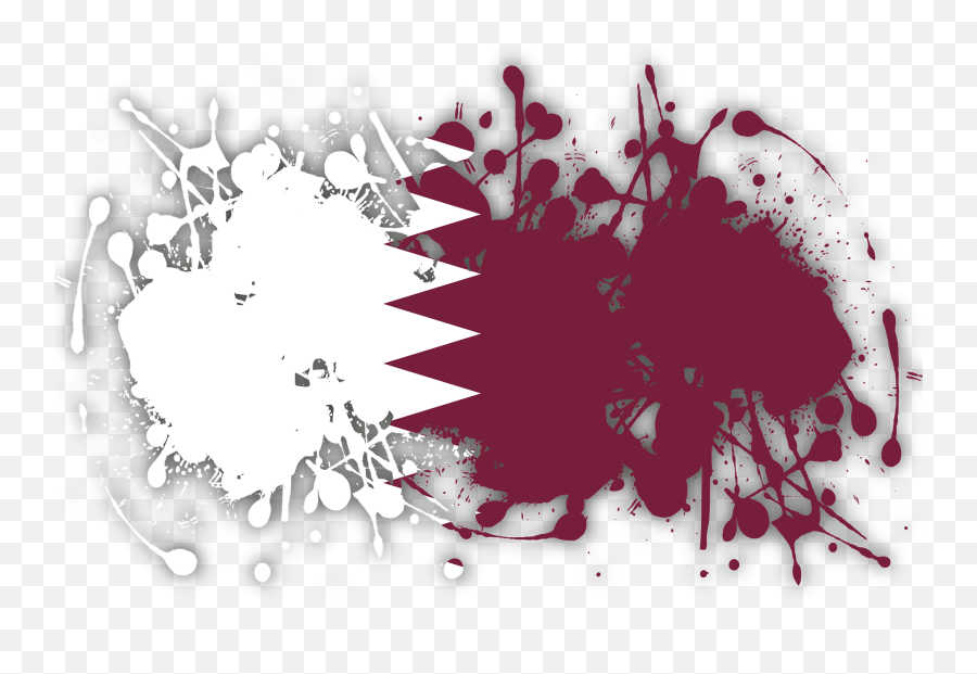 Qatar Flag Ink Clipart - Qatar Flag Art Emoji,Squirting Emoji