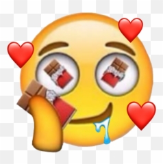 Chocolate Emoji Sticker - Happy