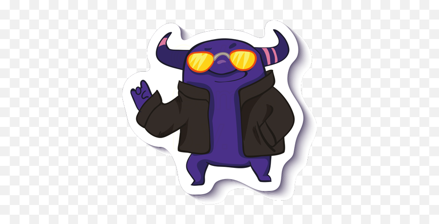 Crazy Purple Monster - Stickers For Imessage By Edb Group Fictional Character Emoji,Superhero Emoji Iphone