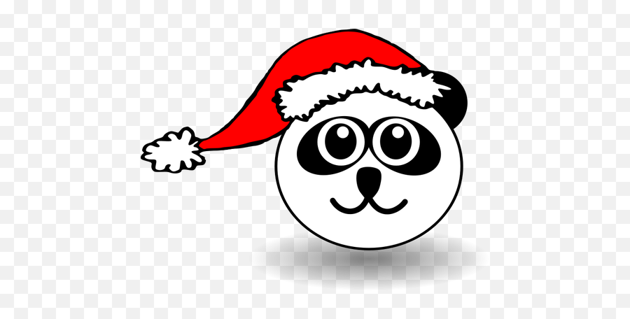 Image De Vecteur Visage Panda - Panda Christmas Coloring Pages Emoji,Graduation Hat Emoji