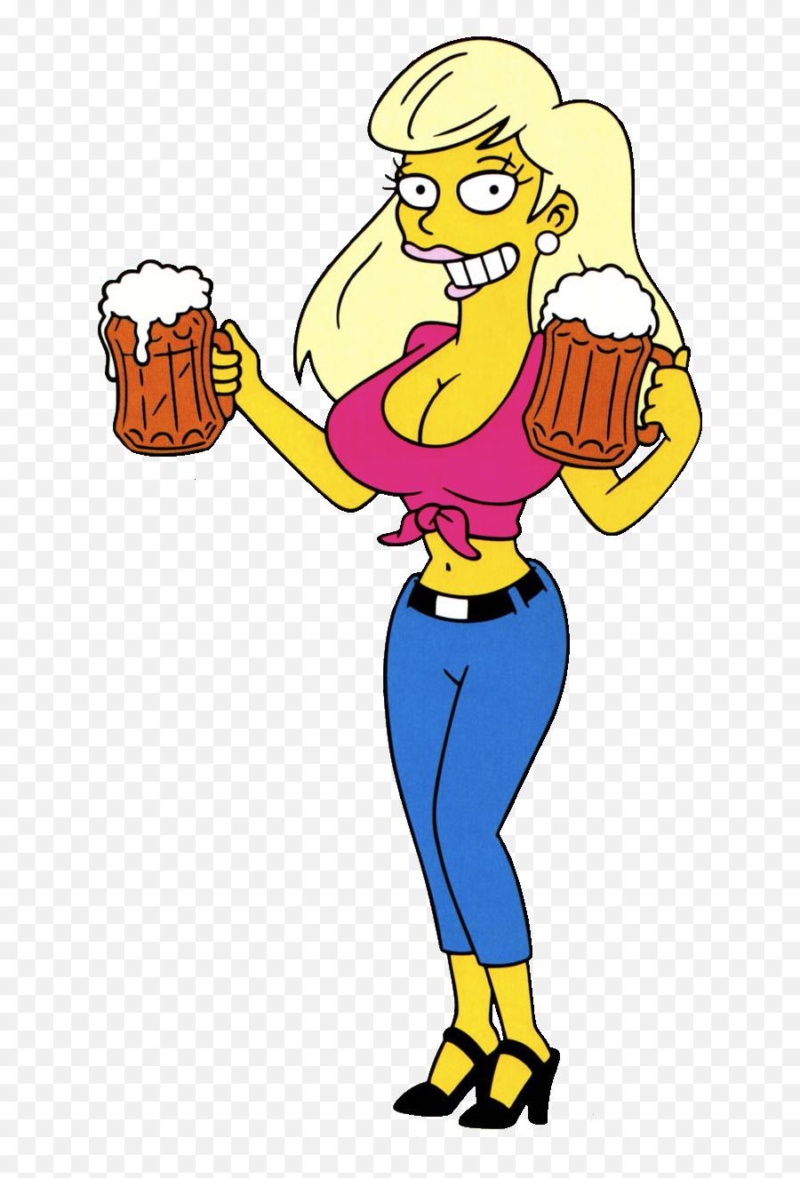 Boobies Sexy Woman Trentino Beer Drunk - Simpsons Png Emoji,Boobies Emoji