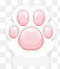 Cat Catpaw Cats Whitecat Pink Pinkpaw - Cute Kawaii Gifs Transparent Emoji,Cat Paw Emoji