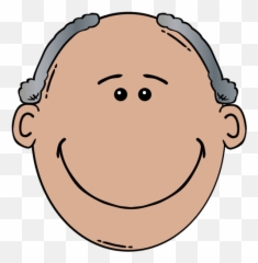 Vector Drawing Of Front Of Funny Male - Old Man Face Clip Art Emoji,Old Man Boy Ghost Emoji