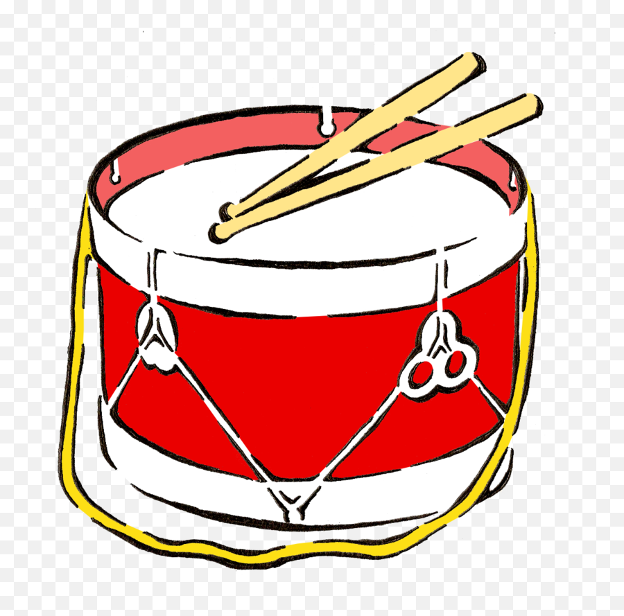 Png Line Drawing Of Red Drum - Drums Drawing Transparent Emoji,Emoji Drum