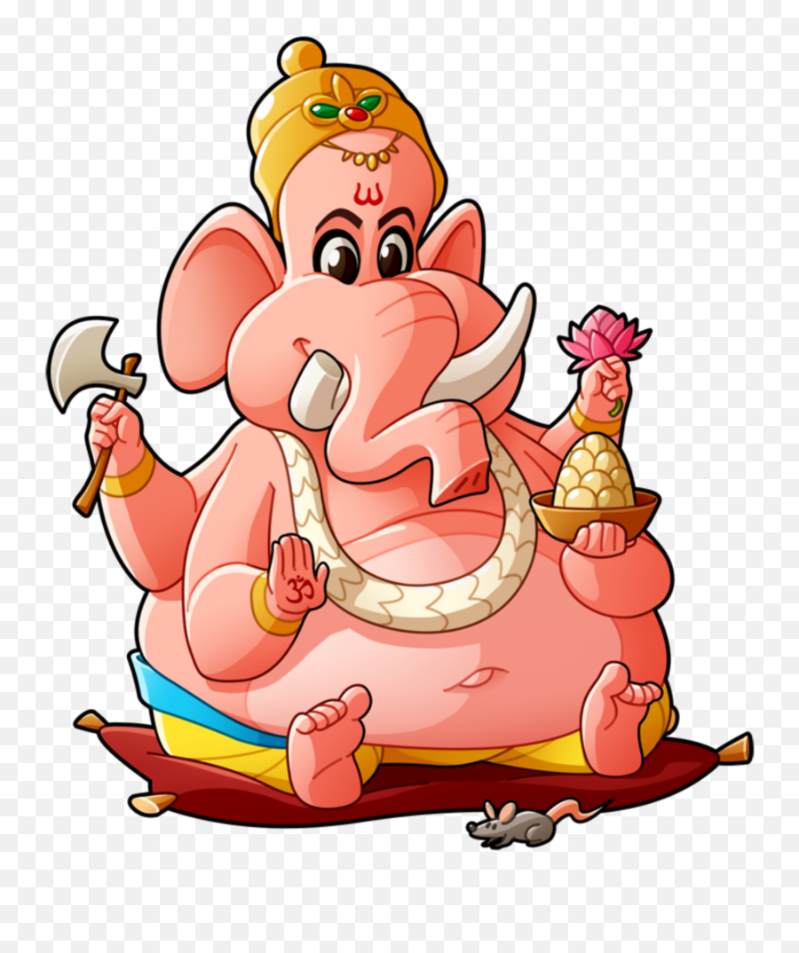 Pink Mq Religion Elephant Hinduism - Ganesha Cartoon Character Emoji,Religion Emoji