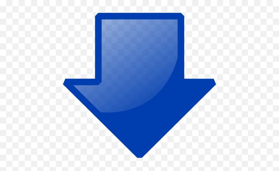 Biru Panah Bawah Gambar Vektor - Arrow Blue Down Emoji,Zen Emoticon