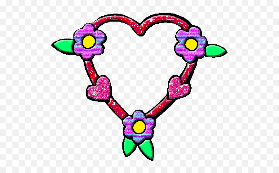 Heart Animated Clipart Collection Heart - Glitter Blingee Cuori Emoji,Animated Beating Heart Emoji