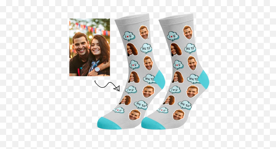 Custom Socks Face Socks Photo Socks - Sock Emoji,Emoji Key Socks