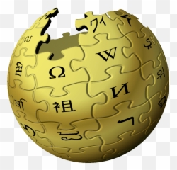 Wikipedia Logo Gold - Blank Background Emoji